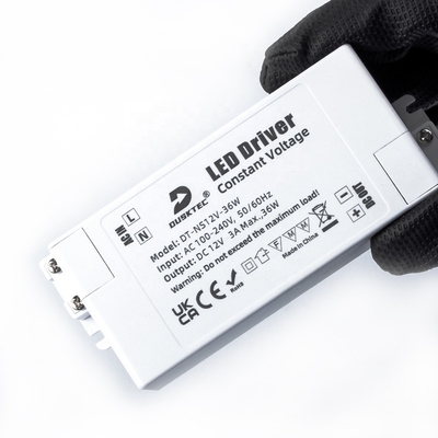 LED Lighting DUSKTEC 3000mA 3A 36W Watt Constant Voltage AC 100-240 Volt DC 12V Slim LED Driver For TV Backlight