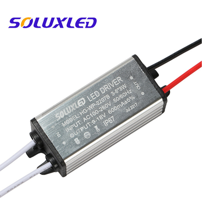 Outdoor Lighting Waterproof Led Driver 3-5*3W DC9-18V 580ma 600ma For Spot Light