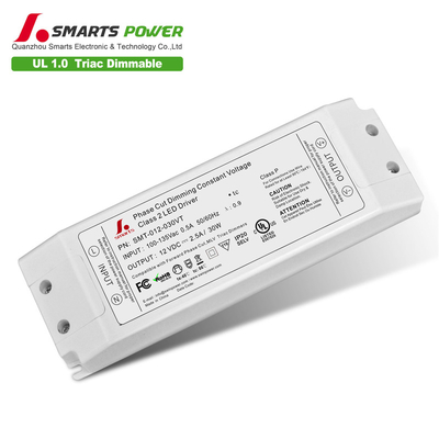 UL Listed 130Vac 12Vdc 2.5a 30w Triac Dimmable Constant Voltage Led Driver 180*60*35mm